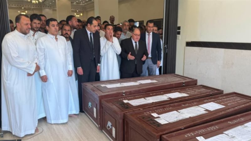 تشييع الجثامين المصريين