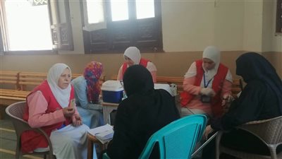 قافلة للتبرع بالدم بمسجد تفتيش كفر سعد ضمن تعاون صحة دمياط والأوقاف