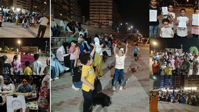 بورتريه ومسرح عرائس وعروض متنوعة تمتع كبار وصغار بنى سويف ضمن شارع الفن |صور
