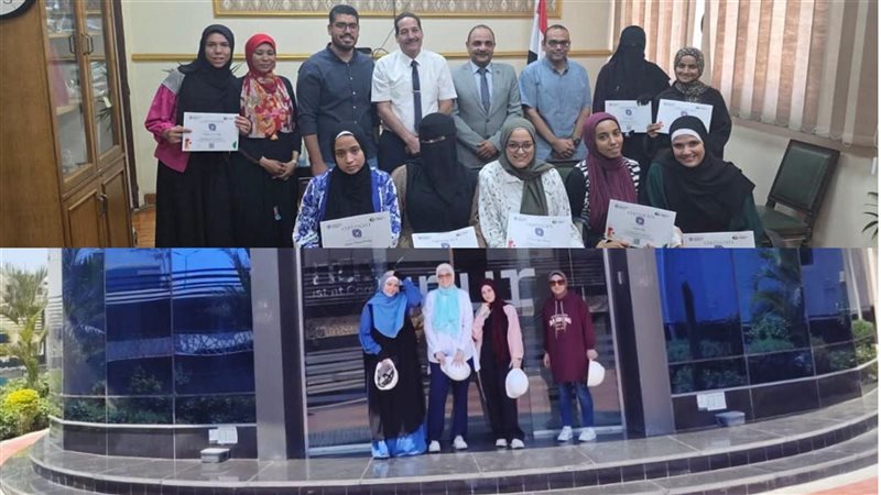 من ختام تدريب طلاب كلية الزراعة جامعة بنى سويف 