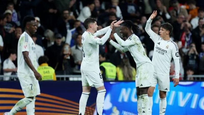 فرحة لاعبو ريال مدريد
