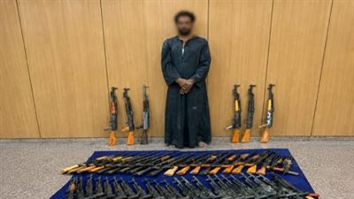 الداخلية: ضبط ترسانة أسلحة بقيمة 10 ملايين جنيه ومصرع خطير بسوهاج