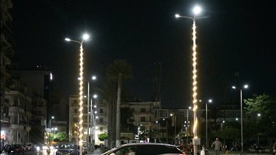 من إجمالي 5000 كشاف.. الانتهاء من تركيب 850 كشافًا جديد  بالأحياء ببورسعيد
