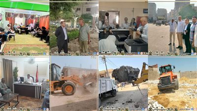 حملات مكثفة للنظافة ورفع الإشغالات وإزالة التعديات في مراكز بني سويف