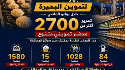تحرير 2707 محاضر تموينية في البحيرة خلال يوليو.. 1580 مخالفة للمخابز