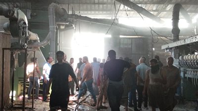 السيطرة على حريق داخل مصنع أقطان بقرية شبرابيل في السنطة دون إصابات