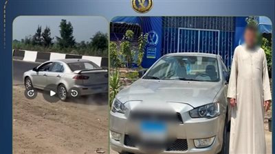 سائق يسير عكس الاتجاه أعلى كوبري بكفر صقر.. والتحفظ على السيارة