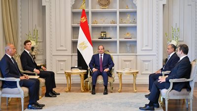 استقبل السيد الرئيس عبد الفتاح السيسي السيد جاريد كوشنر اليوم بمدينة العلمين