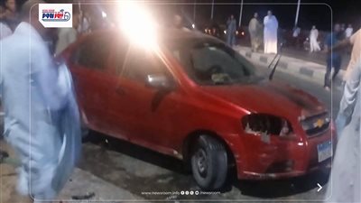 حادث أعلى كوبري ملوي.. إصابة 5 أشخاص إثر اصطدام سيارة ملاكي