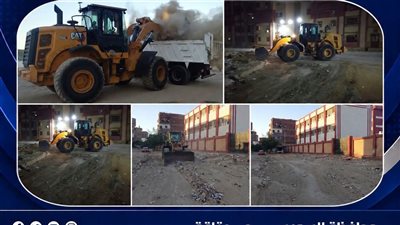 استمرار أعمال النظافة بالوردية المسائية في حي عتاقة ورفع المخلفات