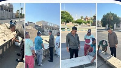 رفع كفاءة ميدان لفظ الجلالة بطريق بورتوفيق.. تطوير شامل لتحسين المظهر الحضاري