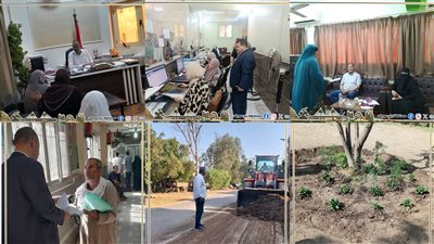 إصلاح كسر ماسورة مياه الشرب بجزيرة أبو صالح ورفع اشغالات بمركز سمسطا