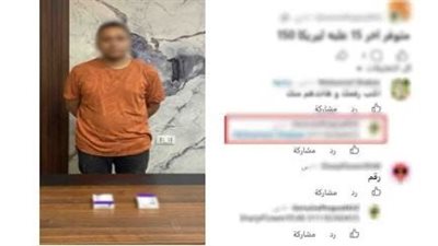 ضبط عامل بالجيزة لإدارته صفحة على مواقع التواصل للترويج لبيع المخدرات