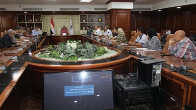 مناقشة تنفيذ أعمال حماية من أخطار السيول والأمطار بمركزي ببا وبني سويف