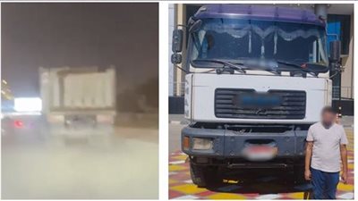 ضبط سائق سيارة نقل لقيادته برعونة يإحدى طرق الجيزة