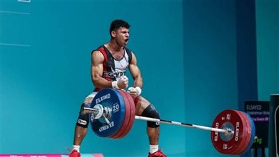 الذهبية الثانية لـ عبد الرحمن يونس في رفع الأثقال بدورة البحر المتوسط