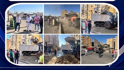 حملة مكبرة لإزالة الإشغالات والتعديات بمنطقة مستقبل حودة بالسويس