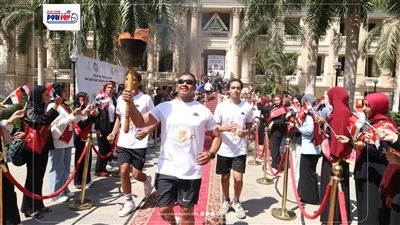 شعلة المنيا لأسبوع شباب الجامعات تواصل جولاتها الترويجية بجامعات مصر