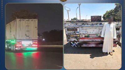 ضبط قائد سيارة نقل لقيادته برعونة وتحميل حمولة زائدة بالإسماعيلية