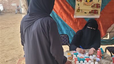 قافلة بيطرية مجانية لعلاج الماشية والطيور بقرية كفر مهنا في الغربية