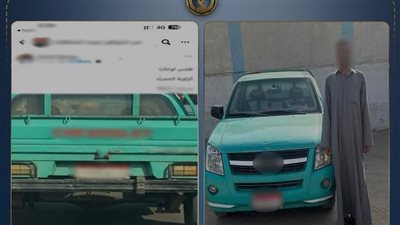 طمس اللوحة الخلفية لتفادي المخالفات.. سقوط سائق سيارة نقل بطوخ