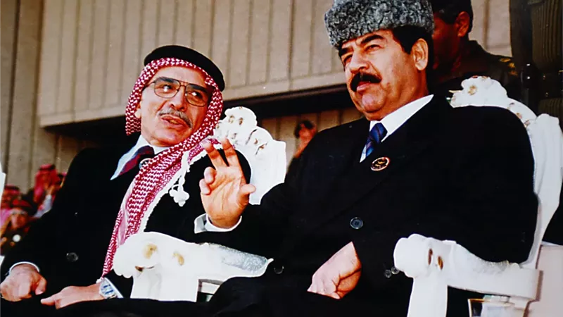 صدام حسين والملك