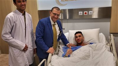 خالد النبريص مهاجم الاسماعيلي يجري جراحة ناجحة في الكوع